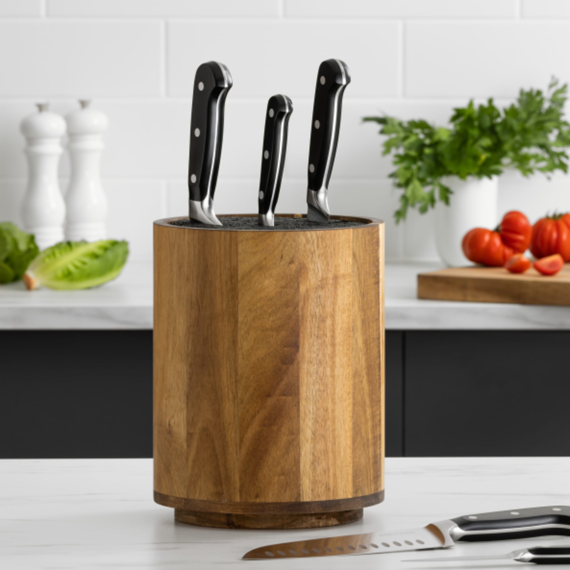 Wolstead Round Universal Knife Block Large Kitchen Warehouse™